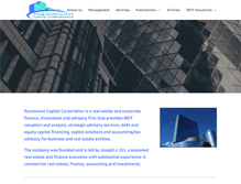 Tablet Screenshot of paramountcapitalcorp.com
